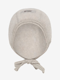 Bonnet i uldfleece – Camel Melange