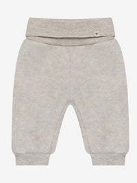 Bukser i uldfleece – Camel Melange