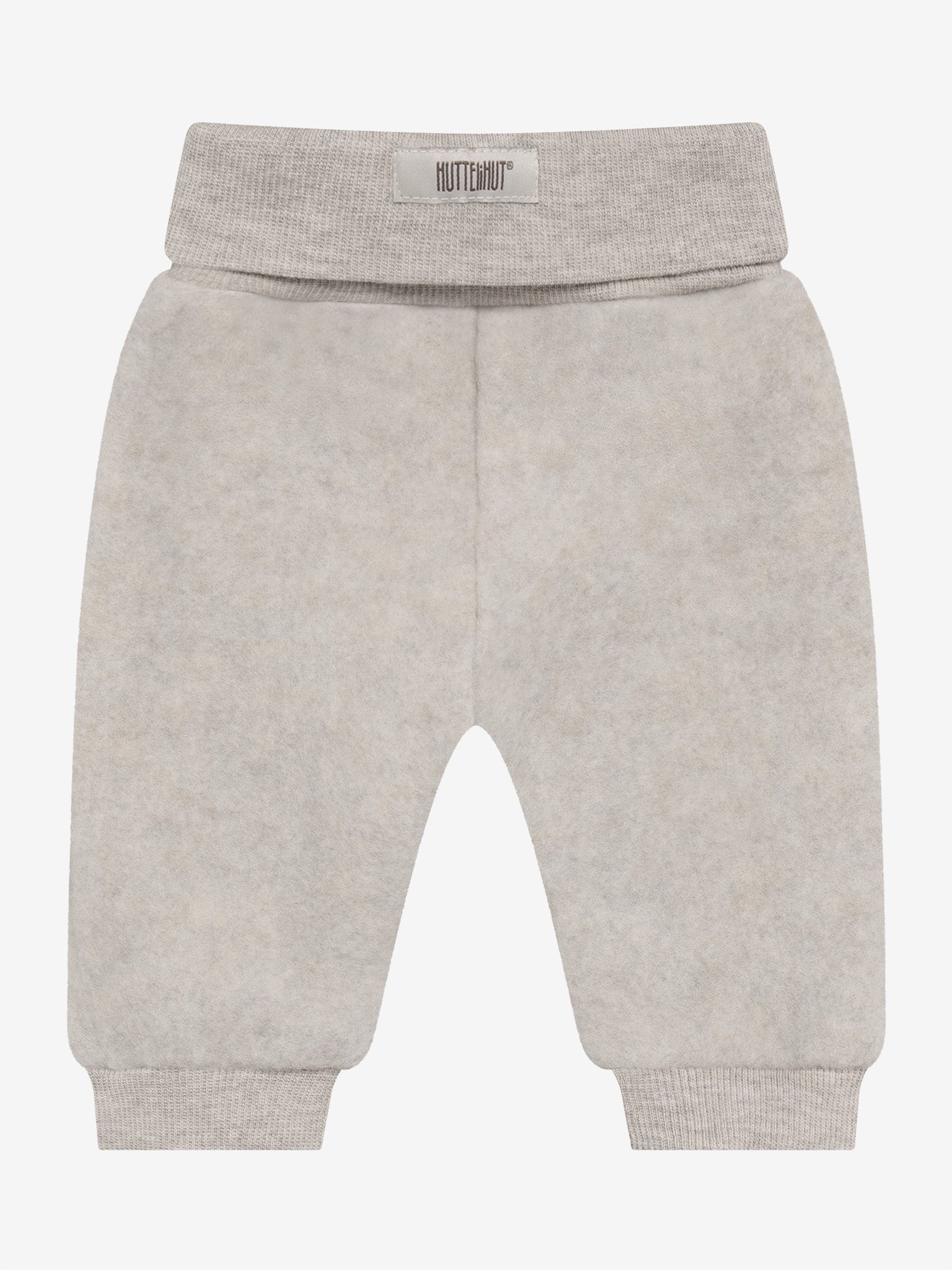 Bukser i uldfleece – Camel Melange
