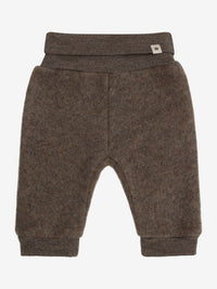 Bukser i uldfleece – Brown Melange