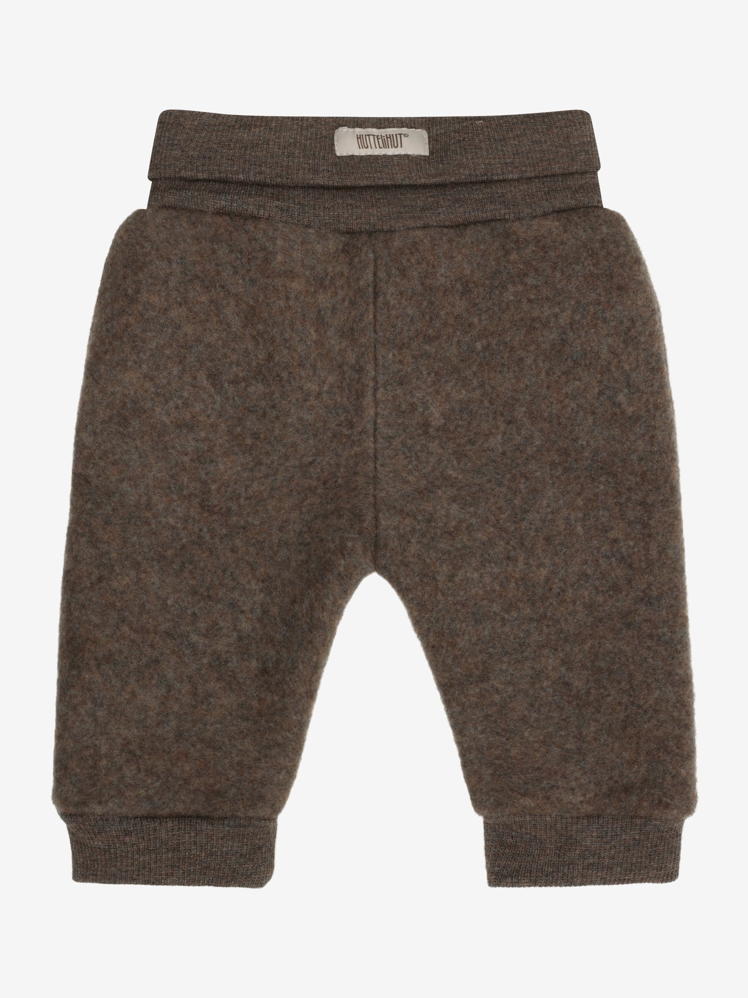 Bukser i uldfleece – Brown Melange