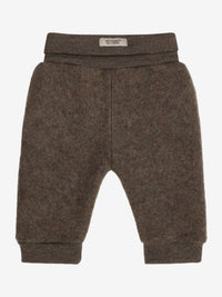 Bukser i uldfleece – Brown Melange