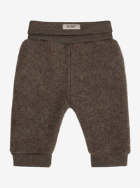 Bukser i uldfleece – Brown Melange