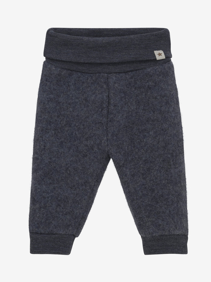 Bukser i uldfleece – Ombre Blue Melange