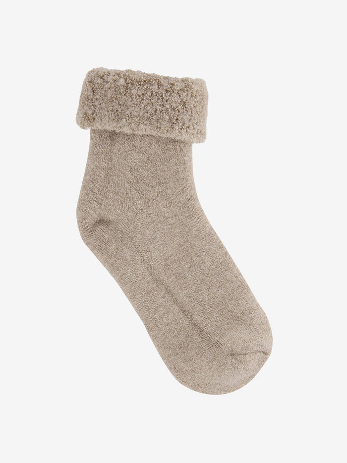 Sokker i uldfrotté, 2-pak – Camel Melange