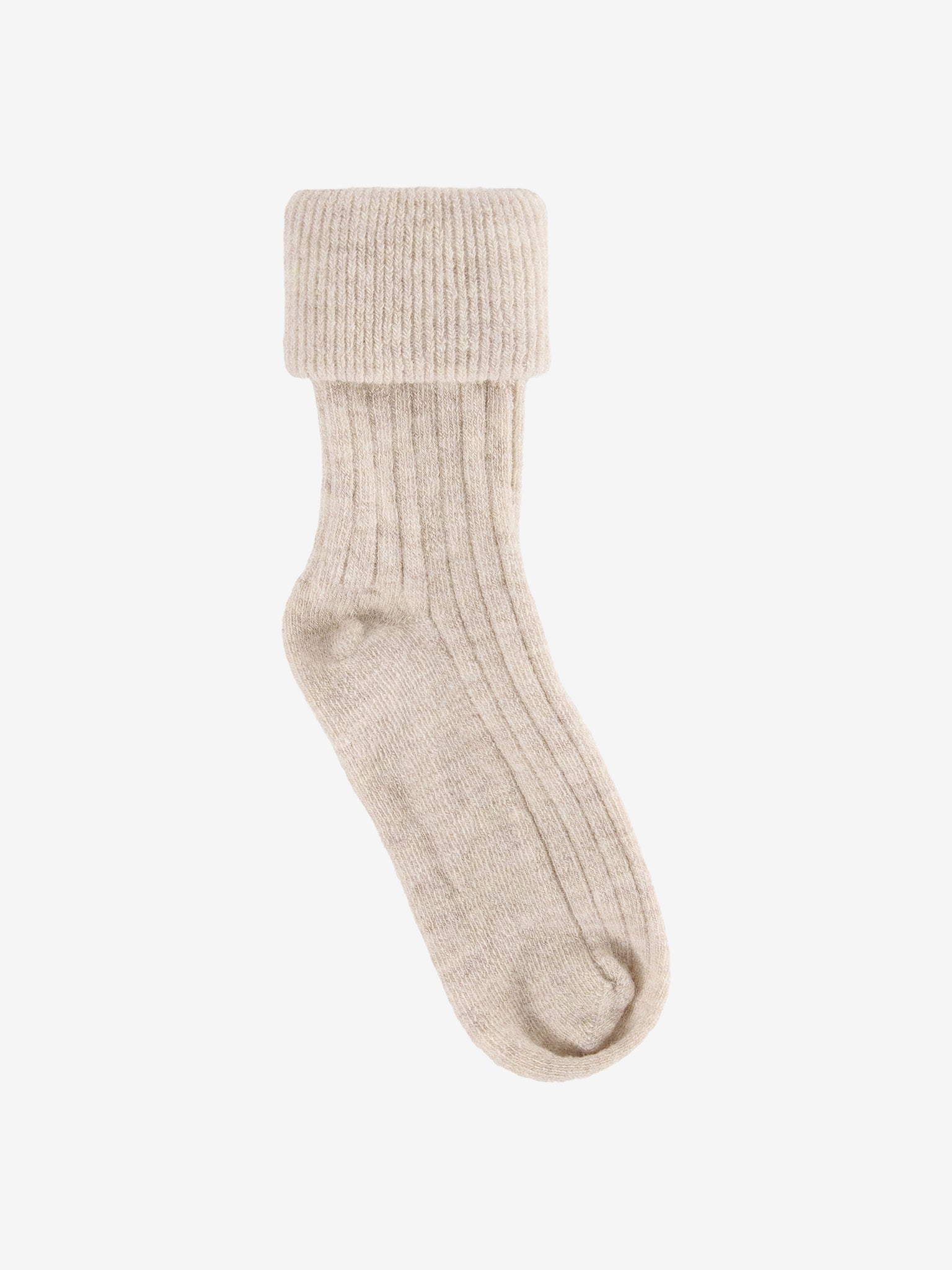 Sokker i uldrib, 2-pak – Camel Melange