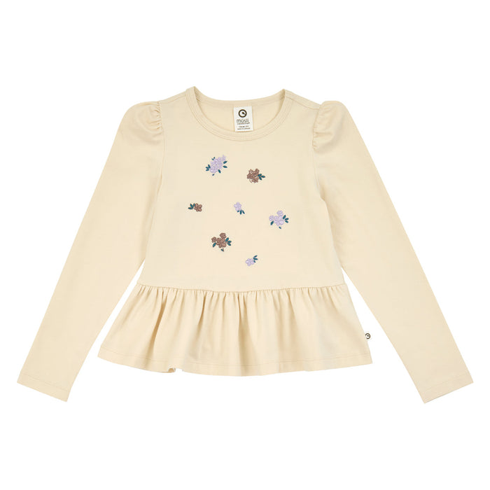 Cottage Peplum Puff L/S T – Oak