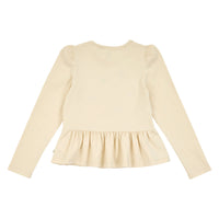 Cottage Peplum Puff L/S T – Oak