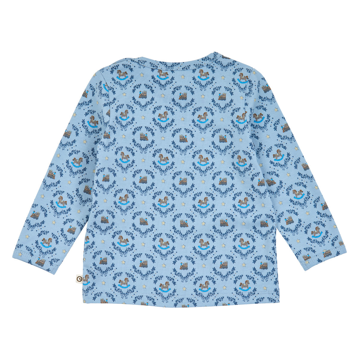 Heritage Train L/S T Baby – Soft blue/ Navy/ Oak