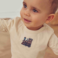 Heritage Embroidery L/S T Baby – Oak