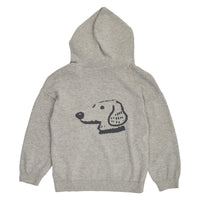 Dogs Knit Hoodie – Pale greymarl