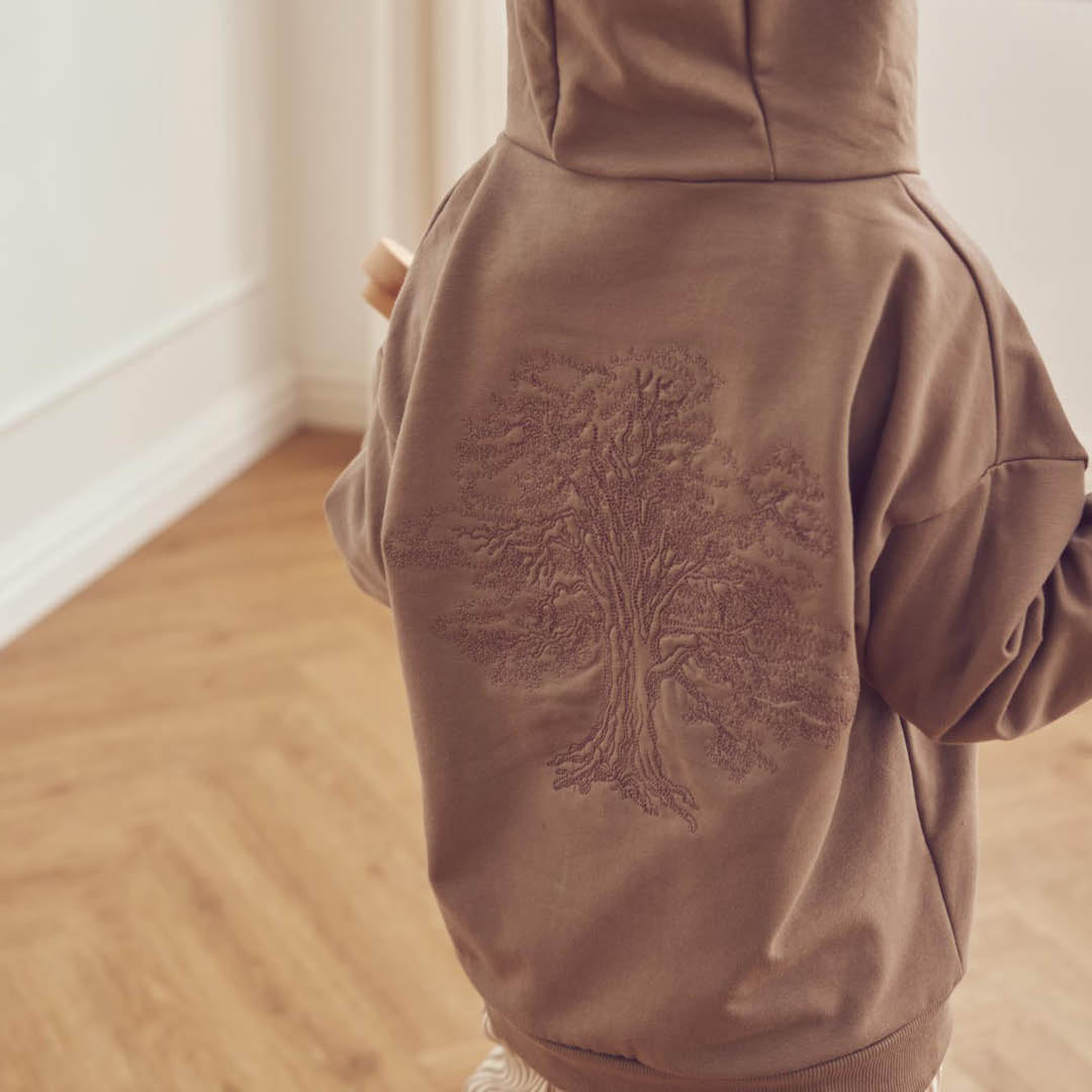 Forest Embroidery Hoodie – Walnut