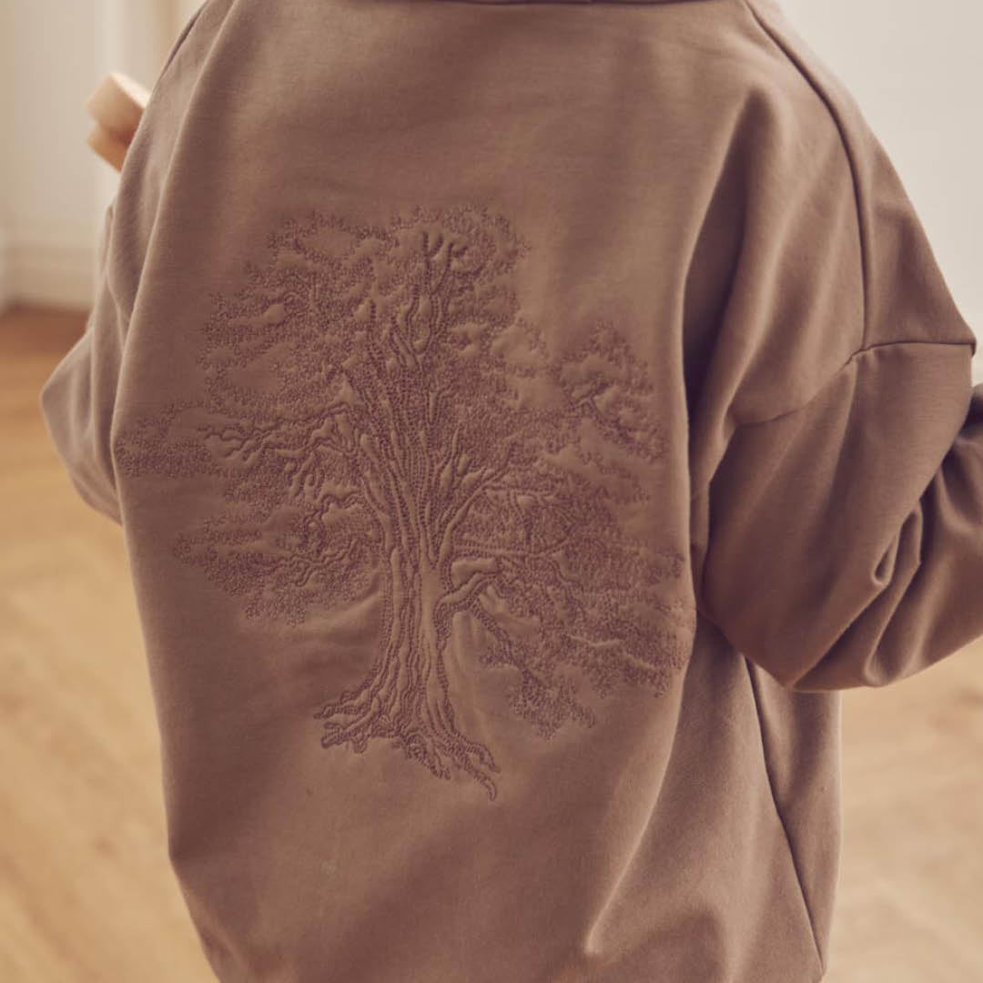 Forest Embroidery Hoodie – Walnut