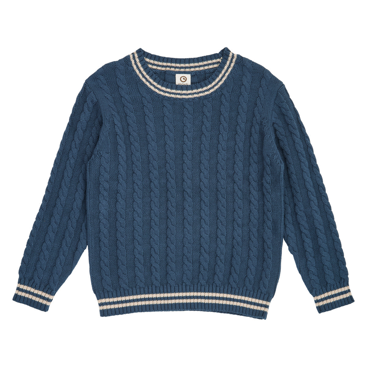 Knit Cable Sweater – Navy