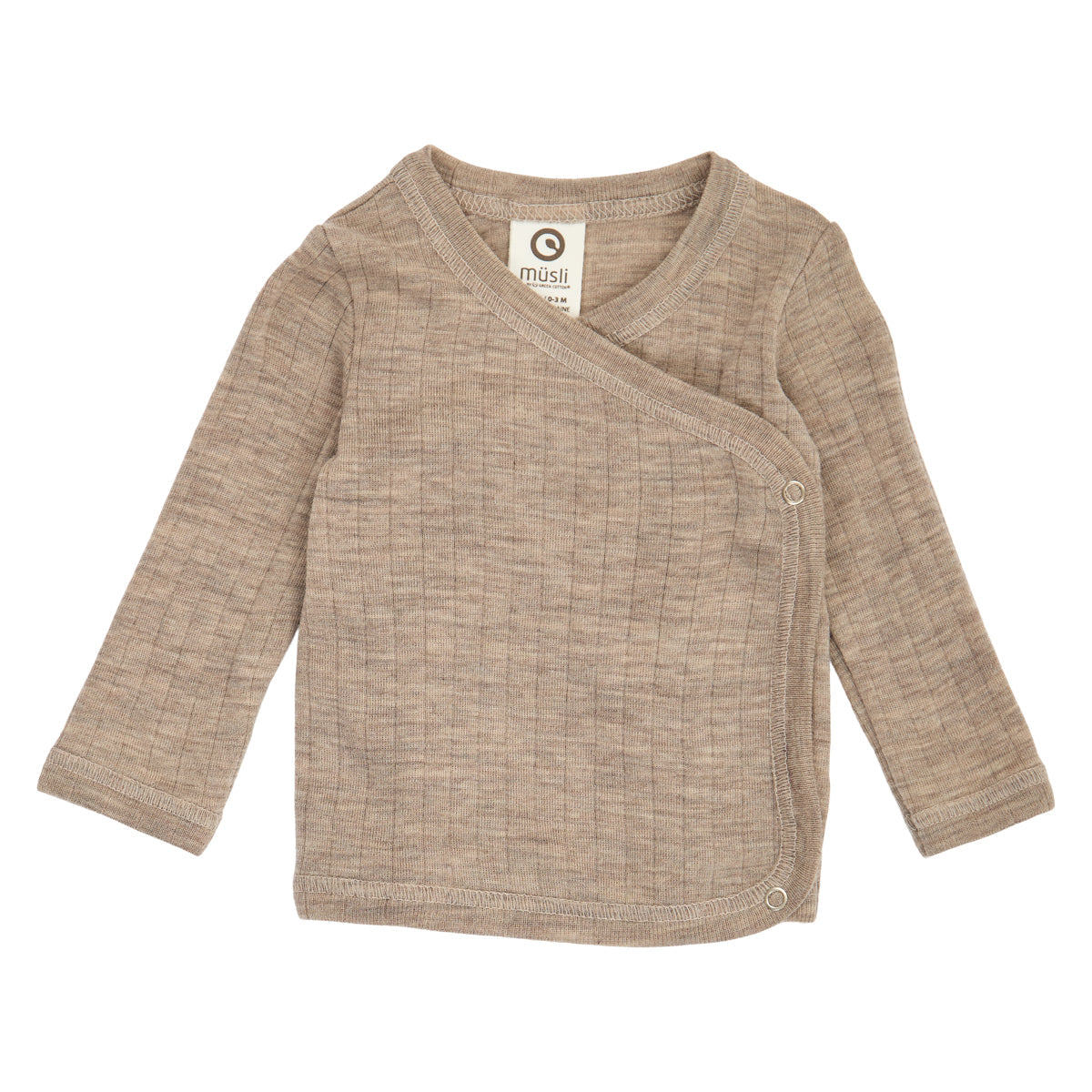 Woolly rib l/s cardigan – Balsam melange