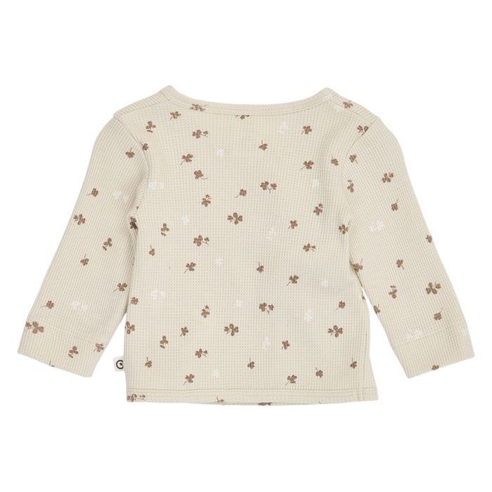 Clover cardigan – Oat/ Balsam cream/ Walnut