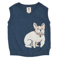 Old English Knit Vest Baby – Navy