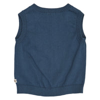 Old English Knit Vest Baby – Navy