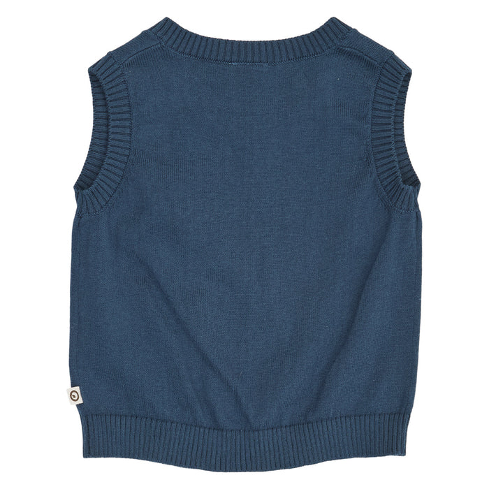 Old English Knit Vest Baby – Navy