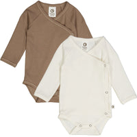 Rib l/s body 2-Pack – Balsam cream/ Walnut