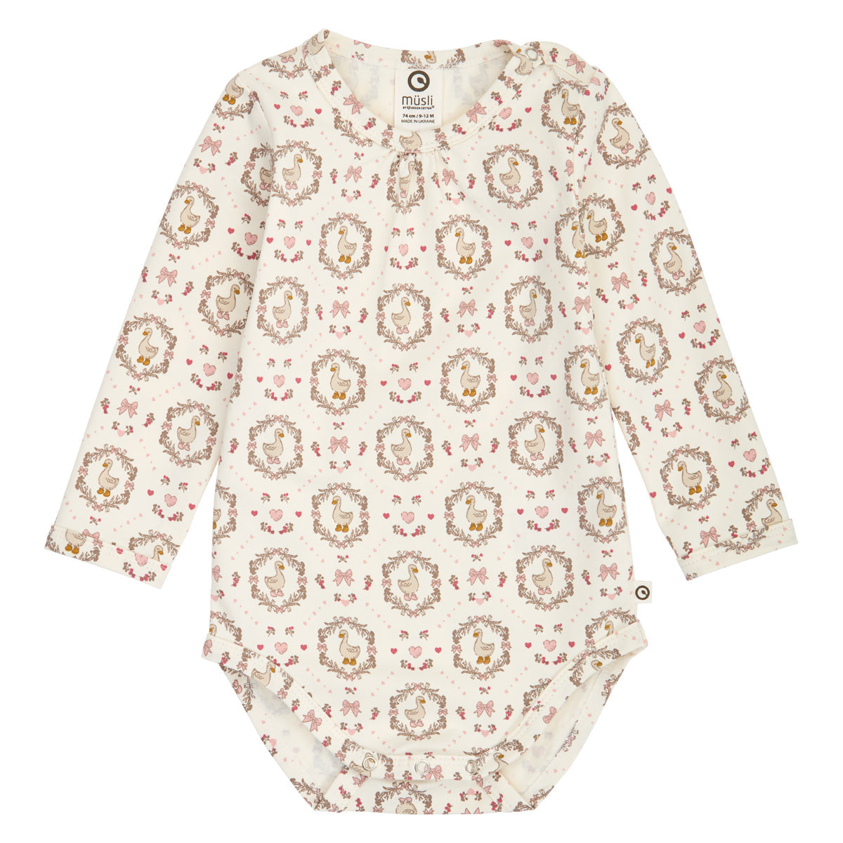 Heritage Duck L/S Gather Body – Balsam cream/ Blush/ Baroque rose