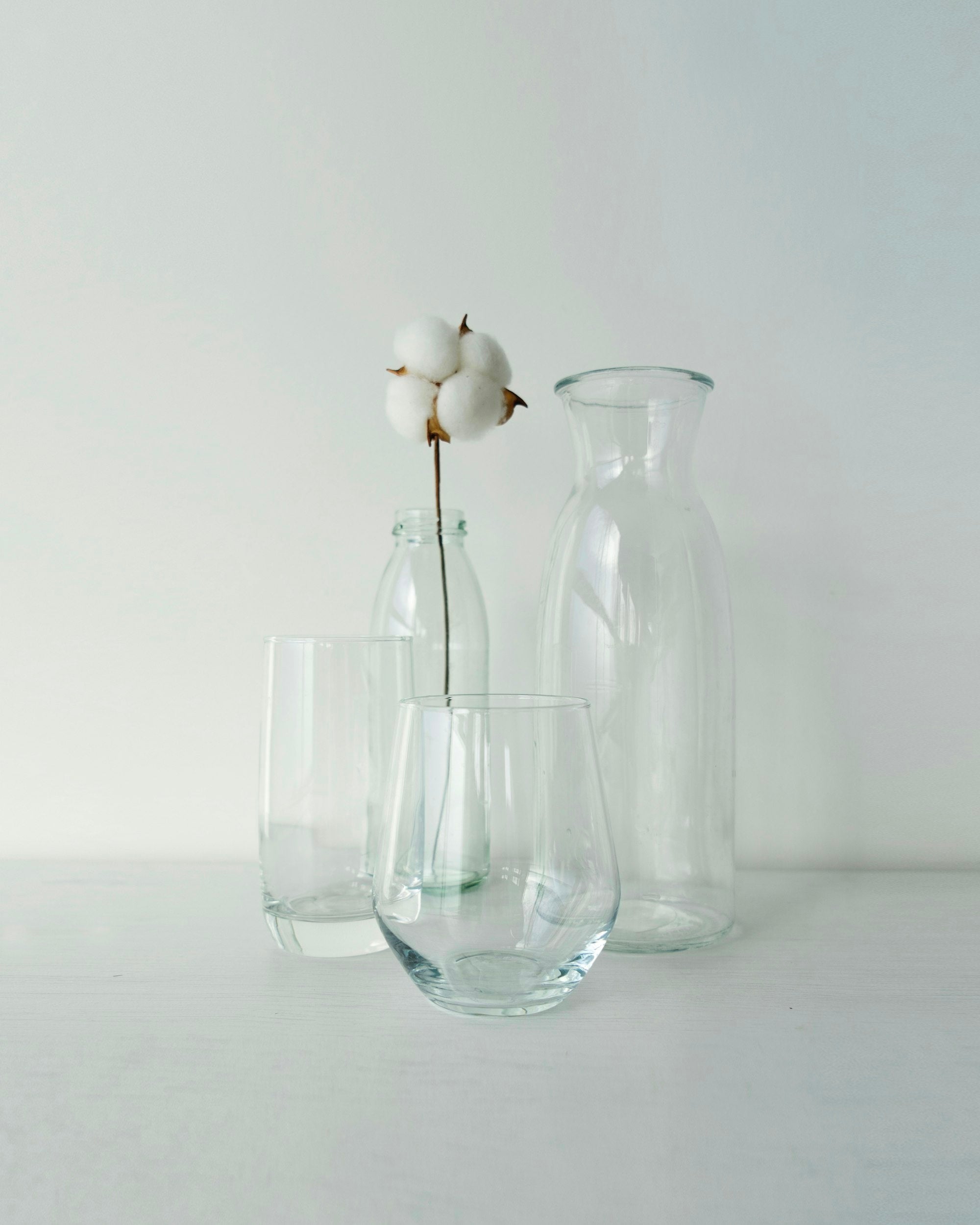Karafler i klart glas