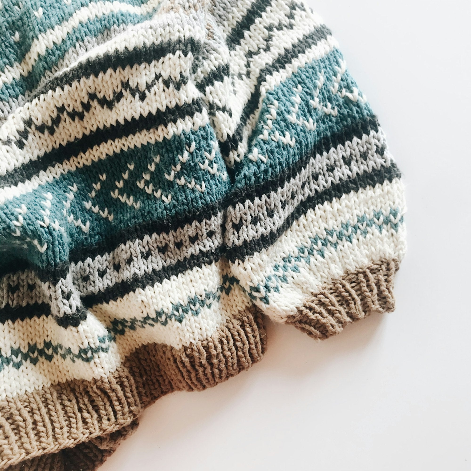 Mønstret børnesweater i uld