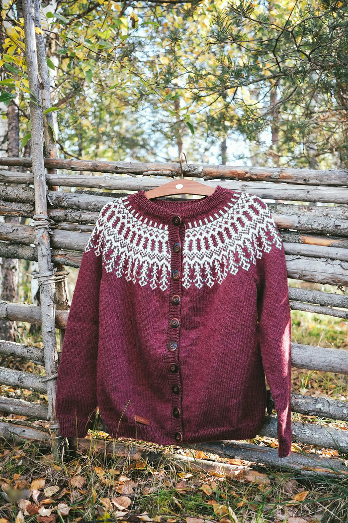 Bordeaux islandsk sweater
